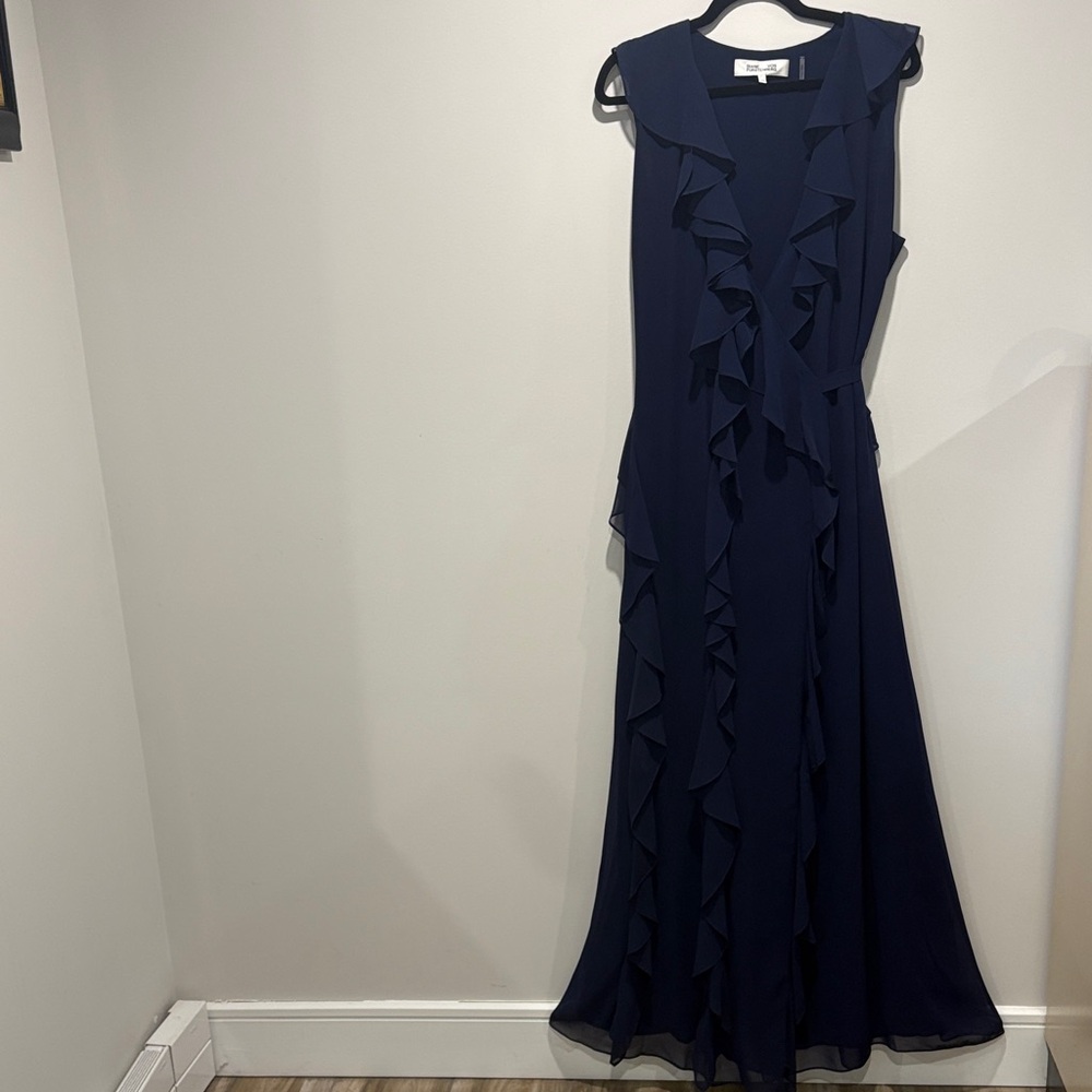 Diane Von Furstenberg Deep Blue Maxi Dress